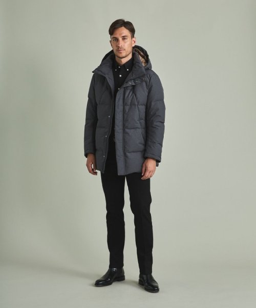 【仕事で着用可】MINOTECH?メランジラミネート?ダウンコート 仕事で着用可