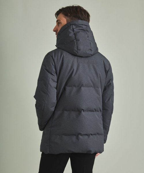 【仕事で着用可】MINOTECH?メランジラミネート?ダウンコート 仕事で着用可