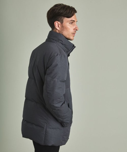 【仕事で着用可】MINOTECH?メランジラミネート?ダウンコート 仕事で着用可