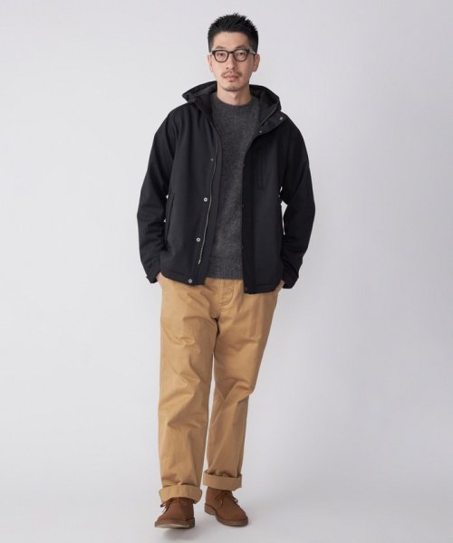 SHIPS: 〈洗濯機可能〉ストレッチ 裏フリース ポンチ マウンテンパーカー 