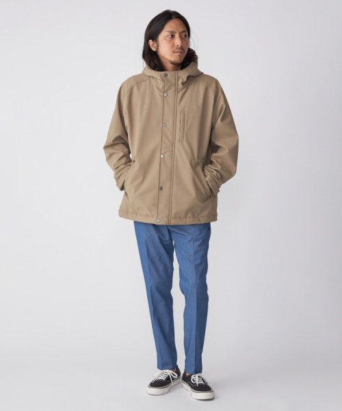 SHIPS: 〈洗濯機可能〉ストレッチ 裏フリース ポンチ マウンテンパーカー 