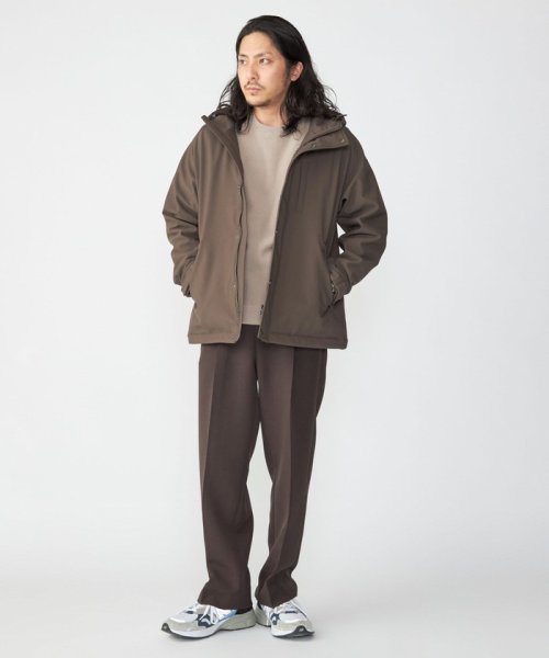 SHIPS: 〈洗濯機可能〉ストレッチ 裏フリース ポンチ マウンテンパーカー 