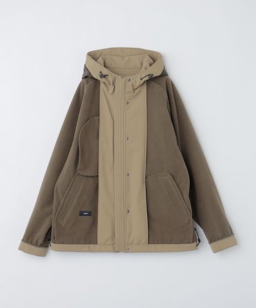 SHIPS: 〈洗濯機可能〉ストレッチ 裏フリース ポンチ マウンテンパーカー 