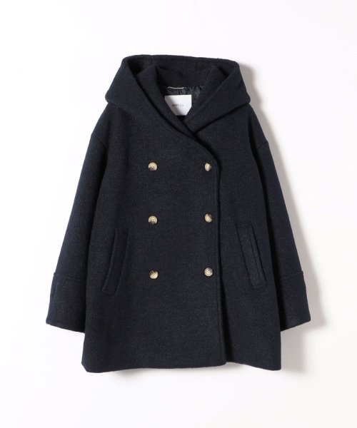 SHIPS any: ナッピング フード ショート コート 