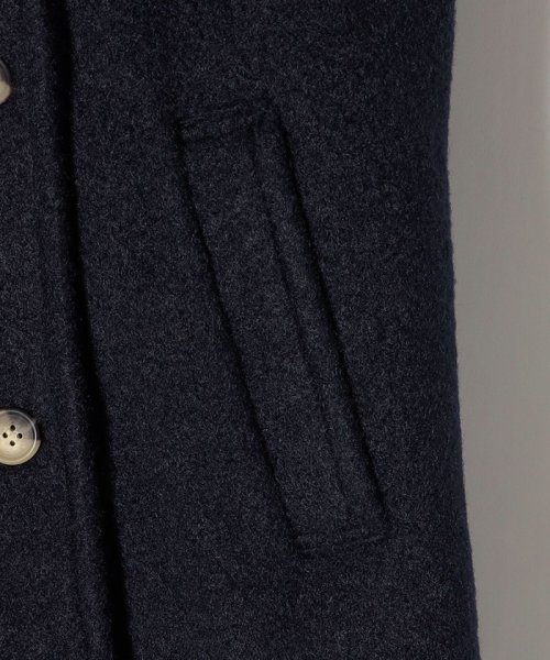 SHIPS any: ナッピング フード ショート コート 