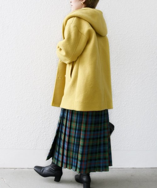 SHIPS any: ナッピング フード ショート コート 