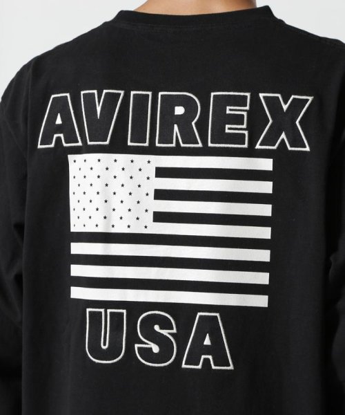 AVIREX(AVIREX)/《WEB&DEPOT限定》AMERICAN FLAGS L/S T－SHIRT / アメリカン フラッグス 長袖 Tシャツ / AVIREX/img09