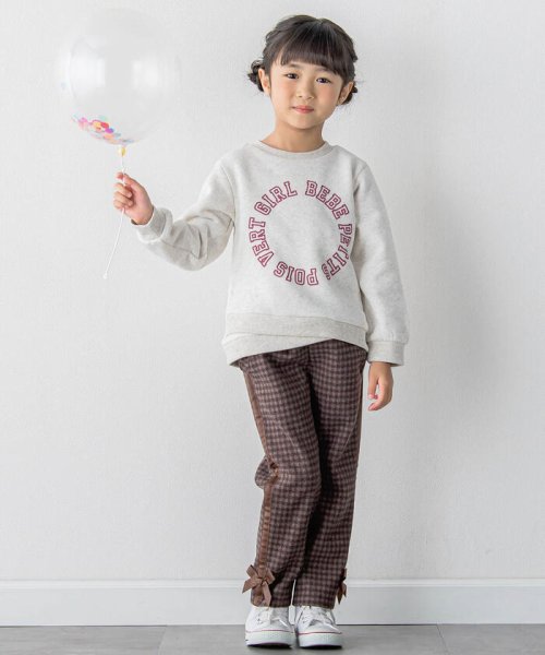 BeBe Petits Pois Vert(ベベ プチ ポワ ヴェール)/フロッキーロゴプリントスウェット(95~150cm)/img02