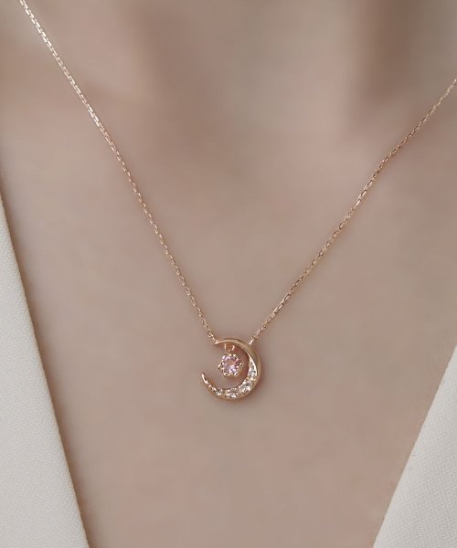 【10月誕生石】K10ピンクゴールド ネックレス K10ピンクゴールド 約8 0mm