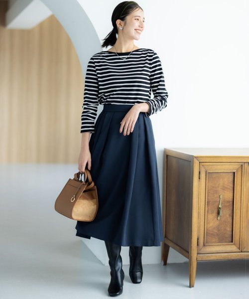 セール】【洗える・4色展開】ウーステッドライクギャバ スカート  