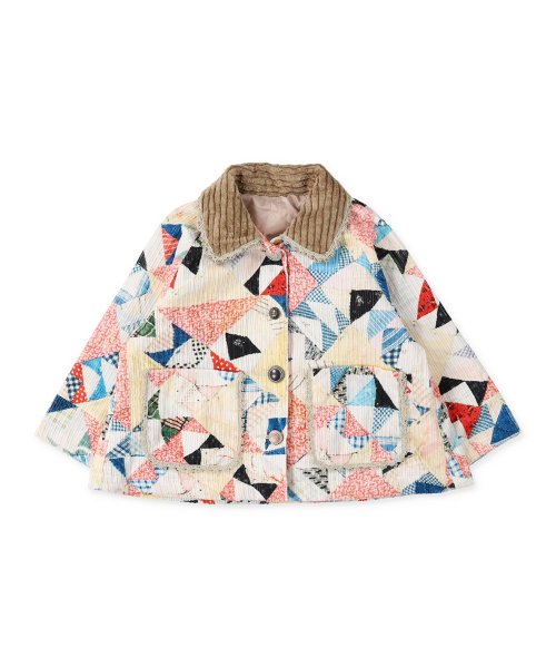 アンティークプリント キルティング ジャケット GO TO FLOWER