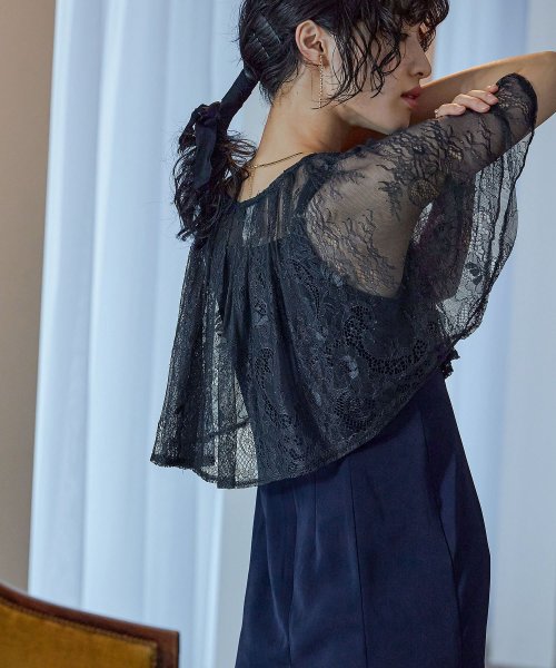 niana ニアナ 結婚式 ワンピース パーティードレス レース ケープ フレア ショート丈 キャミワンピ マーメイドスカート セット ドレス ボレロ ブラウス ニアナ ポリエステル100% 37cm