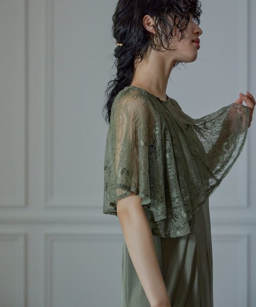 niana ニアナ 結婚式 ワンピース パーティードレス レース ケープ フレア ショート丈 キャミワンピ マーメイドスカート セット ドレス ボレロ ブラウス ニアナ ポリエステル100% 37cm