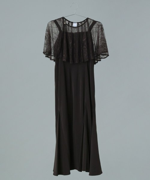 niana ニアナ 結婚式 ワンピース パーティードレス レース ケープ フレア ショート丈 キャミワンピ マーメイドスカート セット ドレス ボレロ ブラウス ニアナ ポリエステル100% 37cm