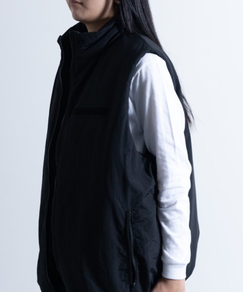 Nylaus(ナイラス)/Washed Nylon Super Loose Padded Military Vest / ワッシャーナイロン スーパールーズ フェイクダウン ミリタリーベ/img21