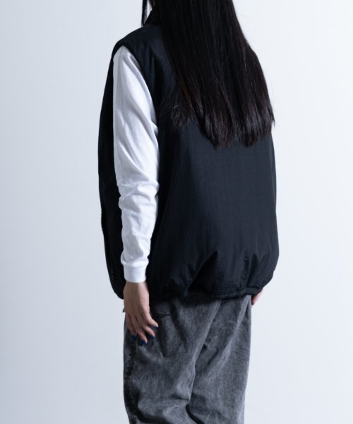 Nylaus(ナイラス)/Washed Nylon Super Loose Padded Military Vest / ワッシャーナイロン スーパールーズ フェイクダウン ミリタリーベ/img23