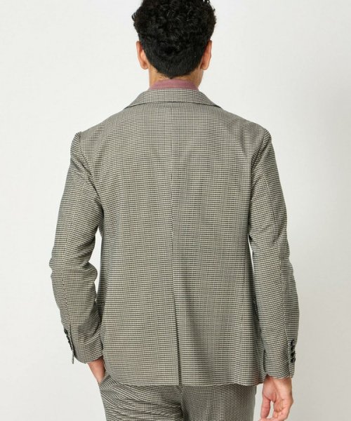 トリコットコーデュロイ千鳥格子プリントテーラードジャケット＜セットアップ対応＞ 