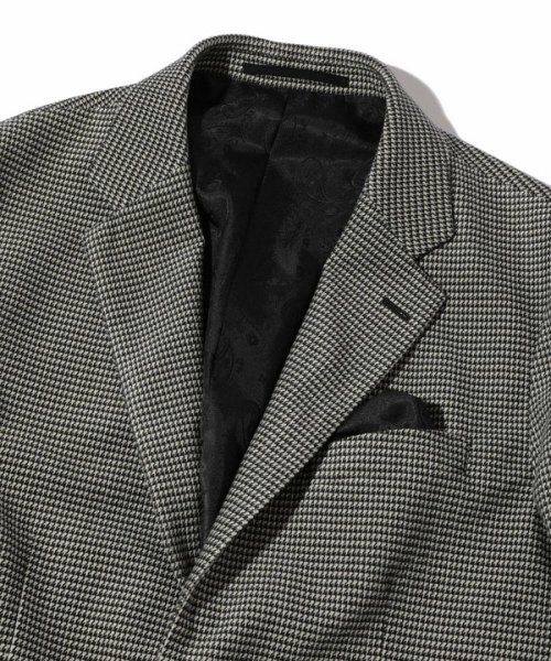 トリコットコーデュロイ千鳥格子プリントテーラードジャケット＜セットアップ対応＞ 