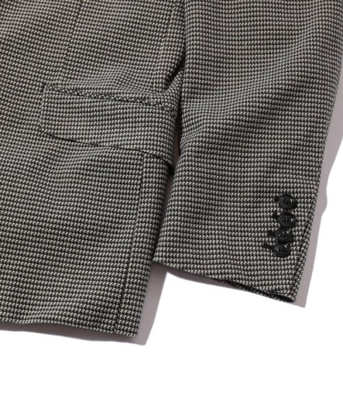 トリコットコーデュロイ千鳥格子プリントテーラードジャケット＜セットアップ対応＞ 