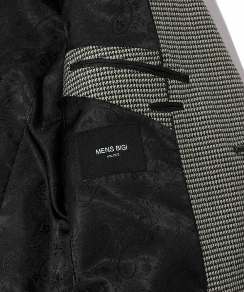 トリコットコーデュロイ千鳥格子プリントテーラードジャケット＜セットアップ対応＞ 