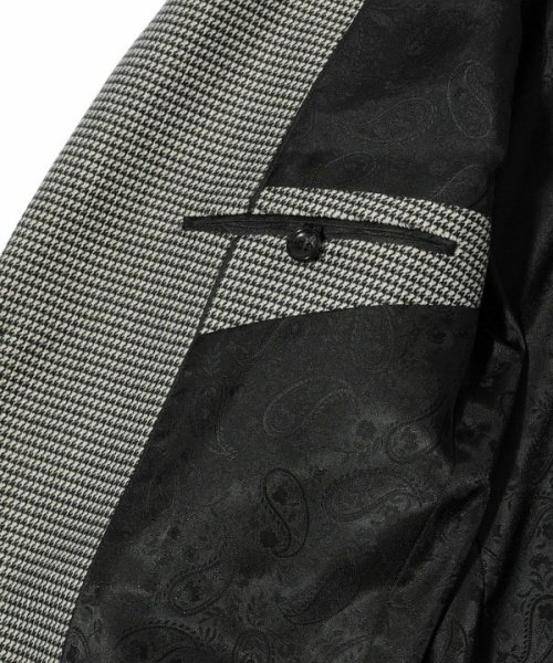 トリコットコーデュロイ千鳥格子プリントテーラードジャケット＜セットアップ対応＞ 