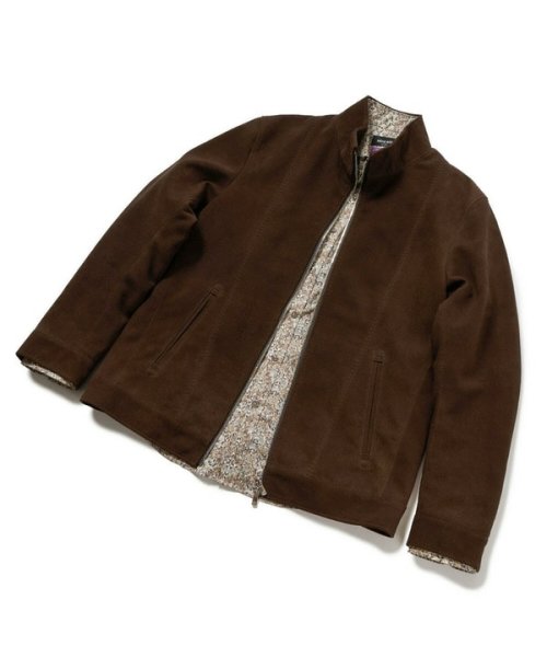 ラムスエードスタンドカラーブルゾン エクセラ