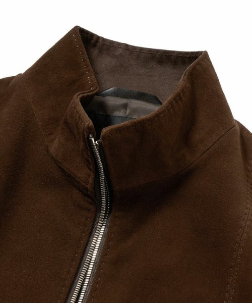 ラムスエードスタンドカラーブルゾン エクセラ