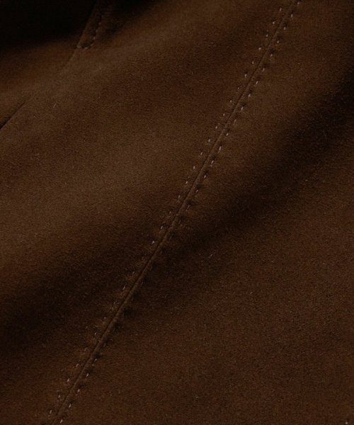 ラムスエードスタンドカラーブルゾン エクセラ