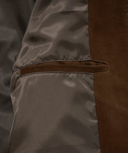 ラムスエードスタンドカラーブルゾン エクセラ