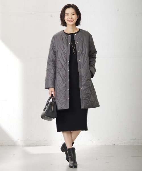 J.PRESS LADIES(J．プレス　レディス)/【洗える】高密度タフタ キルティング ロング コート/img05