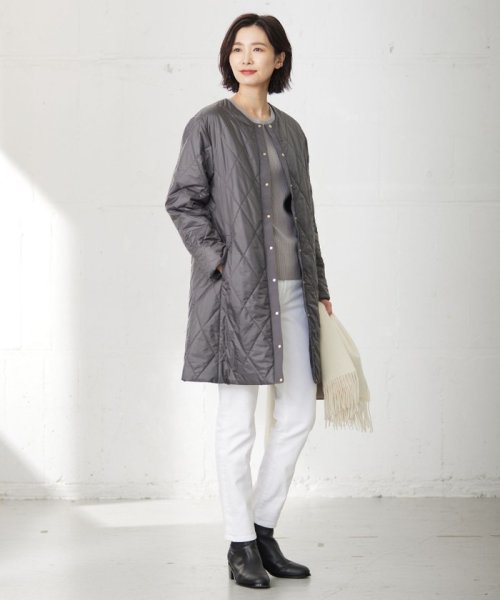 J.PRESS LADIES(J．プレス　レディス)/【洗える】高密度タフタ キルティング ロング コート/img07