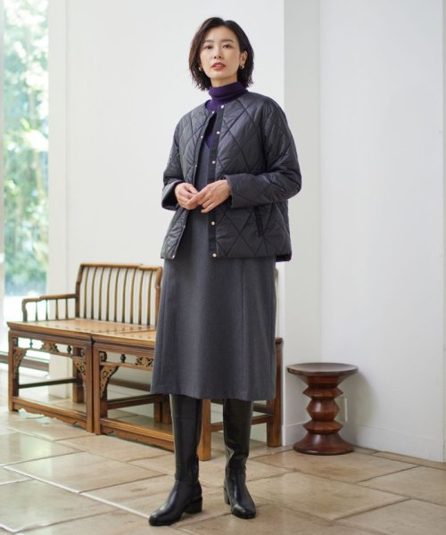 J.PRESS LADIES（LARGE SIZE）(J．プレス　レディス（大きいサイズ）)/【洗える】高密度タフタ キルティング ショート コート/img04