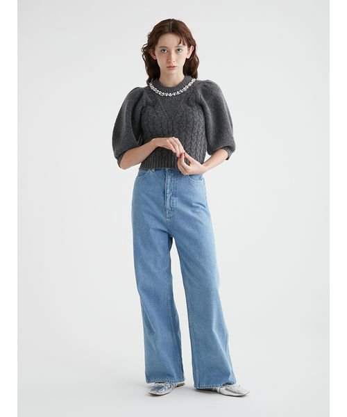 ハイウエストデニムパンツ 予めご了承ください