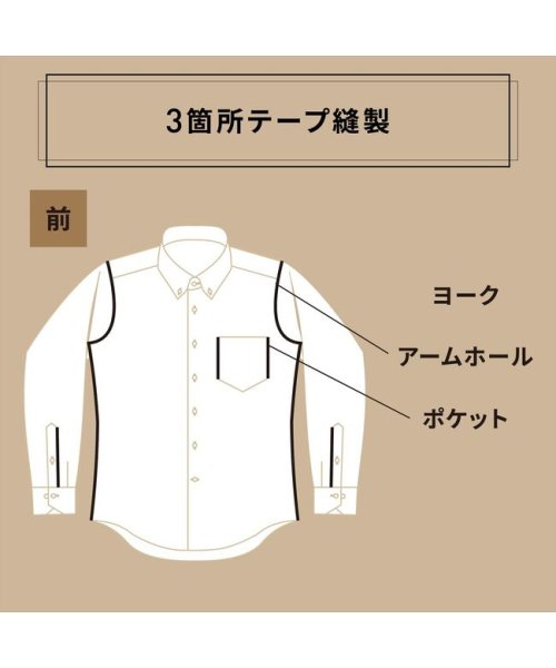 TOKYO SHIRTS(TOKYO SHIRTS)/【超形態安定】 ボットーニボタンダウン 綿100% 長袖 ワイシャツ/img06