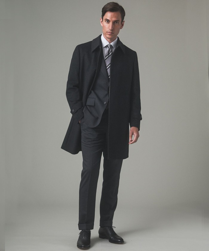 アンゴラビーバー ステンカラーコート(505659382)｜HANKYU MEN'S
