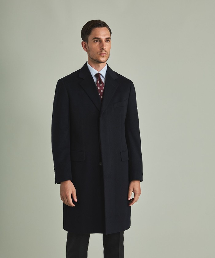 未使用品　紳士用 カシミヤ100% ダブルブレスト チェスターフィールドコート 22m-001-point1.jpg