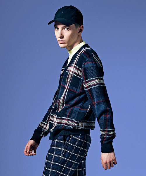 【本田圭佑着用】Kinloch Andersonチェック長袖ニットカーディガン【アウトレット】 Kinloch Anderson/キンロックアンダーソン