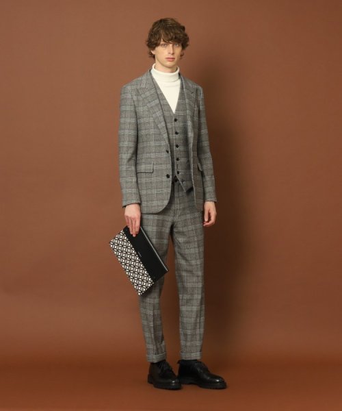 【セットアップ可】ウォームストレッチ グレンチェック SET UP ジャケット 品番：086