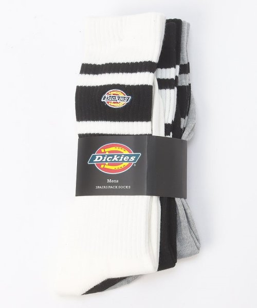 Dickies(Dickies)/Dickies 3ライン刺繍ロゴクルー丈ソックス 3足セット/img10