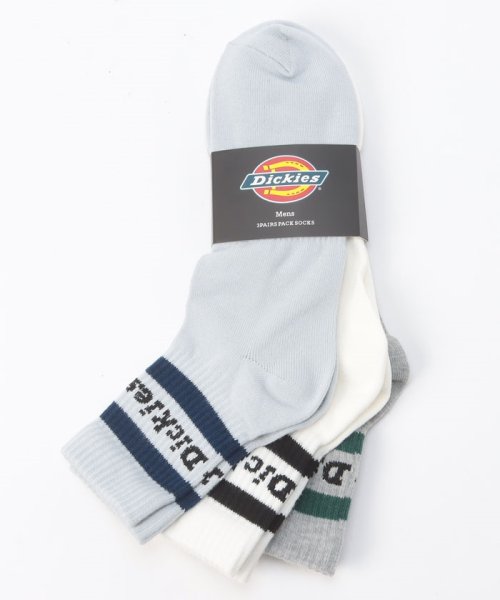 Dickies(Dickies)/Dickies ラインロゴクォーター丈ソックス 3足セット/img10