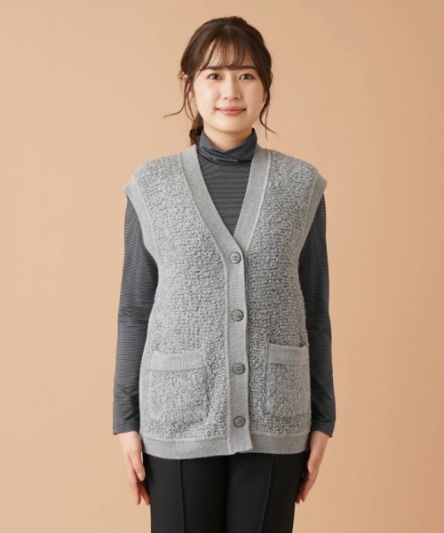 Vネックニットベスト 