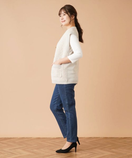 Vネックニットベスト 