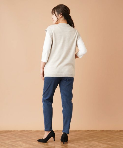 Vネックニットベスト 