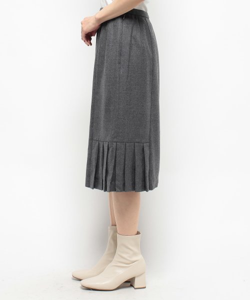 プリーツヘム切替スカ－ト 