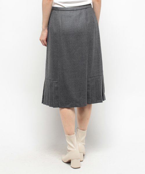 プリーツヘム切替スカ－ト 