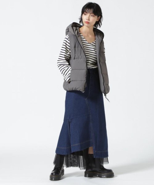 VLAB/ヴイラボ/フードダウンベスト 保温性にも優れています 160cmChest 75cm Waist 54cmHips