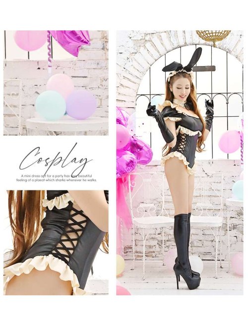 コスプレ バニー ボディースーツ レオタード セクシー おそろい かわいい アニマル フェス ハロウィン 仮装 Ryuyu ちゃん フリーサイズ名前