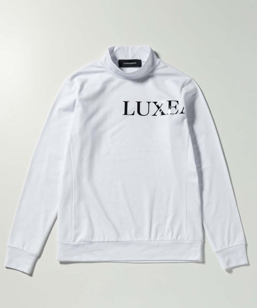 LUXEAKMPLUS(LUXEAKMPLUS)/LUXEAKMPLUS(リュクスエイケイエムプラス)ゴルフ 光沢ロゴモックネックTシャツ/img11