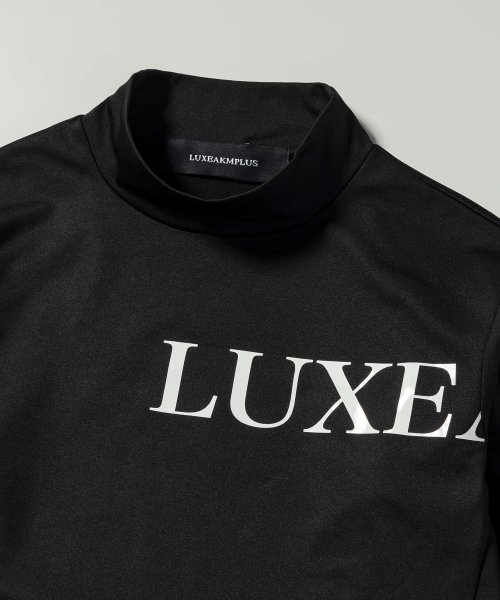 LUXEAKMPLUS(LUXEAKMPLUS)/LUXEAKMPLUS(リュクスエイケイエムプラス)ゴルフ 光沢ロゴモックネックTシャツ/img14