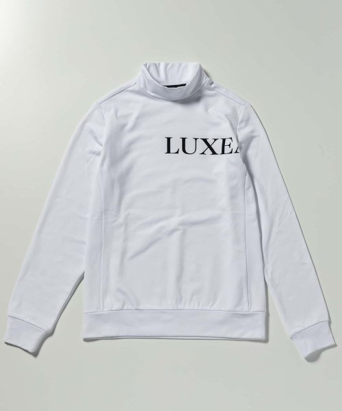 LUXEAKMPLUS(LUXEAKMPLUS)/LUXEAKMPLUS(リュクスエイケイエムプラス)ゴルフ 光沢ロゴモックネックTシャツ/img24